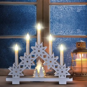 Brilagi - LED Vianočný svietnik 5xLED/2xAA