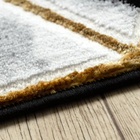 Dywany Łuszczów, Kusový koberec Allure 1966 black/gold, 120x170, žltá, kancelária