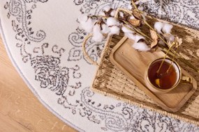 Koberec FD Lida Bianca Perla kruh