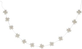 Biela antik závesná girlanda s papierovými hviezdami Stars - 160 cm