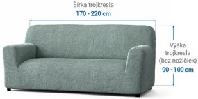 Bielastické poťahy COSTINA mätová trojkreslo (š. 170 - 220 cm)