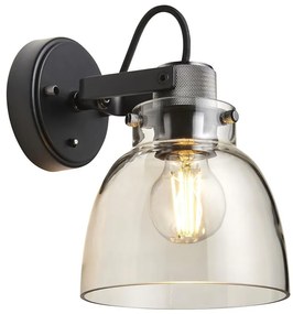 Endon 107011 - Nástenné bodové svietidlo URBAN 1xE27/10W/230V čierna/dymová čierna