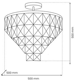 Luster na tyči CHELSEA 6xE14/40W/230V pr. 50 cm lesklý chróm