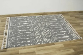 Koberec Karof 2619A jasno sivý / bielý
