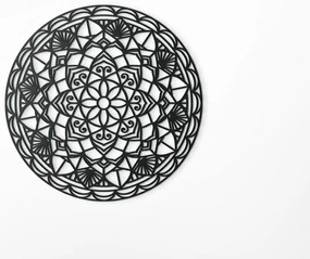 drevko Drevená mandala Kruh Rozmer obrazu: 44,5 x 44,5 cm, Farba dekorácie: Čierna
