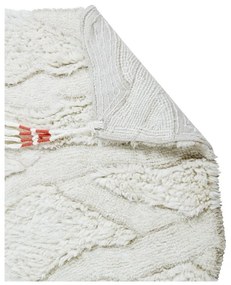 Biely prateľný ručne tkaný vlnený behúň 70x200 cm Enkang Ivory – Lorena Canals