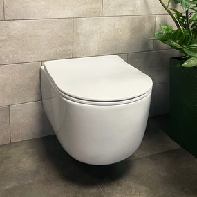 Rea Eddy, závesné záchodová misa Tornado Rimless 525x360x360 mm so sedátkom, REA-C6560