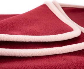 Fleecová deka vínová