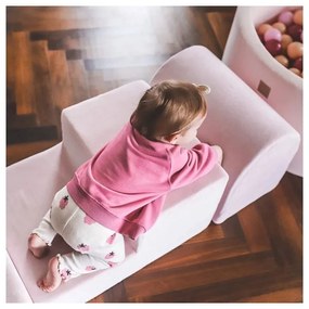 Sivé zamatové penové ihrisko 4 ks výška 30 cm 225x90 cm Montessori – Meowbaby