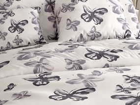 Obliečky z mikrovlákna BLACK BUTTERFLY krémové Rozmer obliečky: 2 ks 70 x 80 cm | 160 x 200 cm