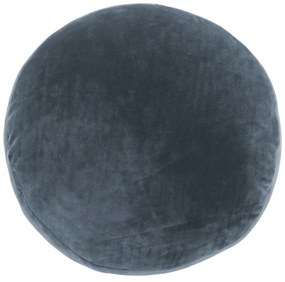 Tmavomodrý dekoratívny vankúš z mikrovlákna Tiseco Home Studio Marshmallow, ø 40 cm
