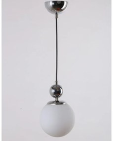 Závesné svietidlo v striebornej farbe so skleneným tienidlom ø 15 cm Marble – Squid Lighting