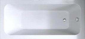 BPS-koupelny Akrylátová obdĺžniková vaňa na vstavanie HYD-NIL150-VEST 150x70 cm biela, odtokový komplet chróm