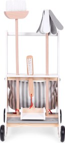 Detská drevená súprava na upratovanie s vozíkom ECOTOYS – pre deti od 3 rokov