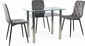 SI Jerry Velvet stolička sivý