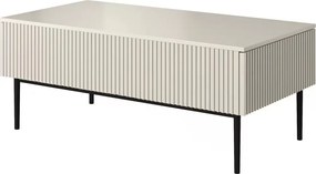 Konferenčný stolík Nicole 120 cm - kašmírové / čierne nohy