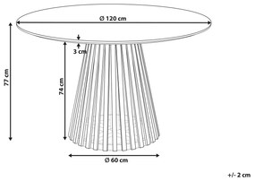 Okrúhly jedálenský stôl ⌀ 120 cm akáciové drevo čierny MESILLA Beliani