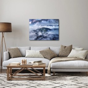 Obraz lesa v hmle (70x50 cm)