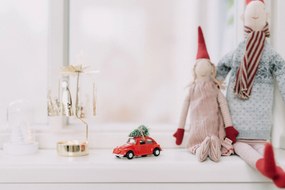 House Doctor Vianočné autíčko Mini Xmas Car Red