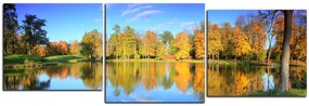 Obraz na plátne - Jesenný park - panoráma 5175E (120x40 cm)