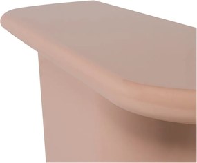 Svetloružový lesklý konzolový stolík 30x120 cm Nocta – WOOOD