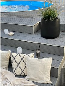 Kvetináč VEKRA, sklolaminát, výška 40 cm, čierna