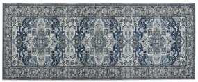 Koberec 80 x 200 cm sivá/modrá KOTTAR Beliani
