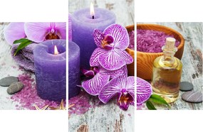 Obraz orchideí a sviečok (90x60 cm)