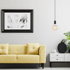 Luster na lanku ASTRID 1xE27/60W/230V matná čierna