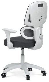 Detská pracovná stolička NANDU — sieť / látka, tmavo sivá