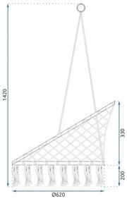 Závesné kreslo BOHO 490129A čierne