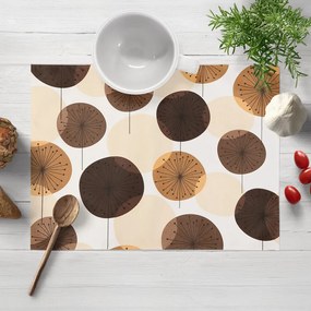 Biante Bavlnené prestieranie na stôl Sandra SA-488 Hnedo-béžové designové púpavy 30x40 cm