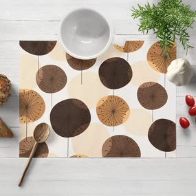 Biante Bavlnené prestieranie na stôl Sandra SA-488 Hnedo-béžové designové púpavy 30x40 cm