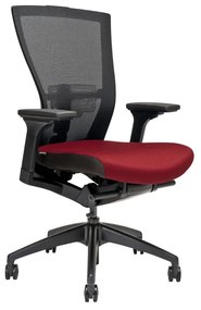 Kancelárska stolička na kolieskach Office More MERENS BP – s podrúčkami a bez opierky hlavy Vínová BI 202