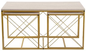 Konferenčný stolík Defne Gold Travertine