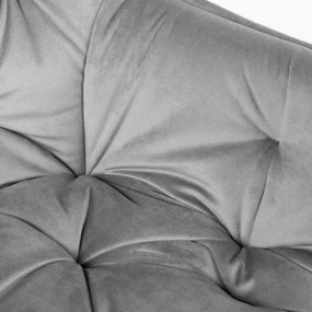 Jedálenská stolička CHERRY zamatová sivá ALL 999165