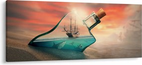 Obraz - Život vo fľaši (120x50 cm)