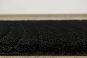Kúpeľňový koberček Sara Black čierny, vlny