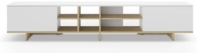 Biely TV stolík 230x44 cm Cequoia – Marckeric