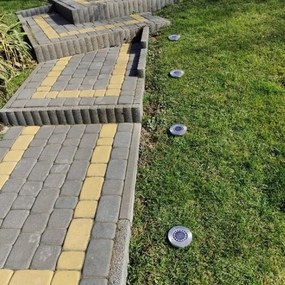 Gurgen 1174 Solárne svietidlo do zeme 16 LED, studená biela, 4 ks