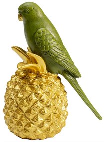 Ananas Parrot dekorácia 14 cm zelená/zlatá