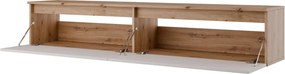 Závesná TV skrinka Asko Living, 180 cm, dub artisan/biela