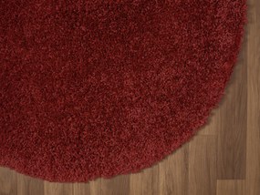 My Flair, Kusový koberec My Shaggy weinrot kruh, 150x150 (priemer) kruh, červená, chodba / predsieň