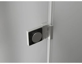 Mexen Lunar-B L, 1-krídlový sprchový kút, pravý, 80 x 70 cm, 8mm číre sklo, brúsená oceľ profil, 832L-080-070-97-00-P