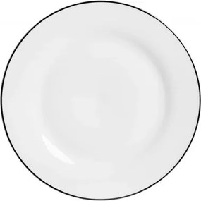 Plytký tanier 27 cm Lineo, biely%