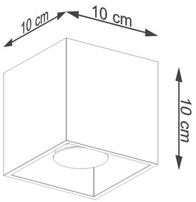 Sollux Stropné svietidlo QUAD 1 zlaté