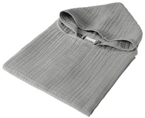 Sivé mušelínové detské pončo Juno – Foutastic