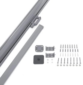 Boční markýza 160x350 cm kouřově šedá