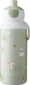 Svetlozelená detská fľaša 400 ml Little farm – Mepal