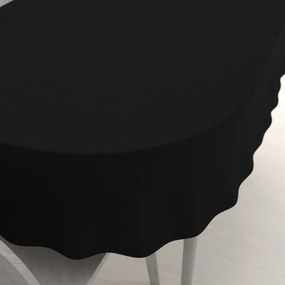 Biante Teflónový oválny obrus TF-108 Čierny bez vzoru 100x160 cm